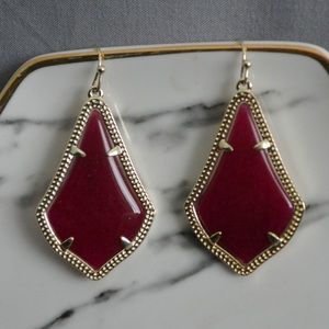 Kendra Scott Alex Drop Earrings in Burgundy